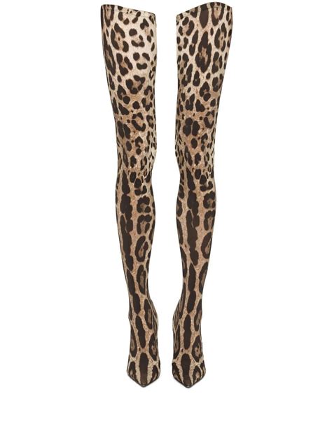 dolce and gabbana leopard boots